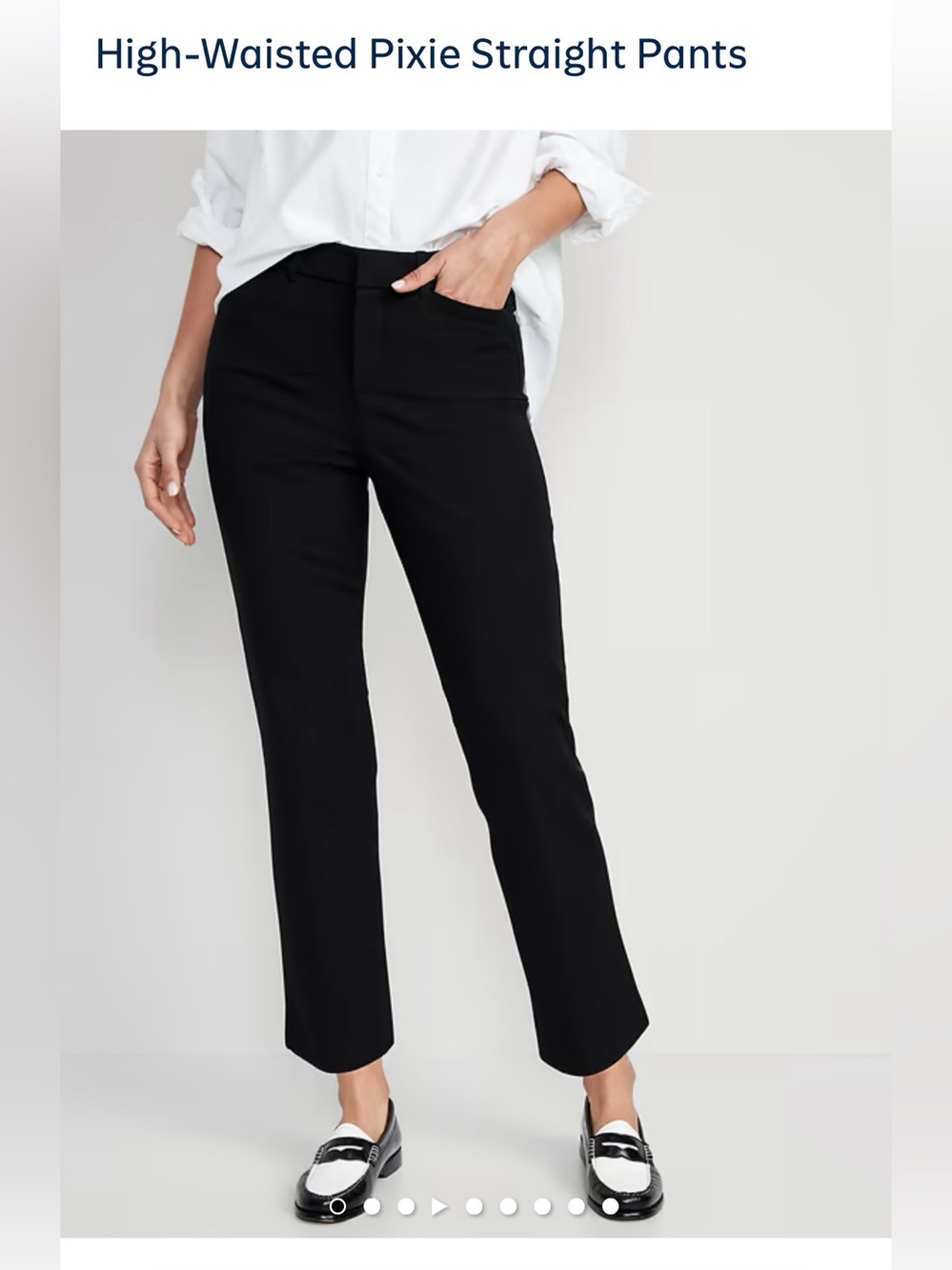 Old Navy - High-Waisted Pixie Pants - Black